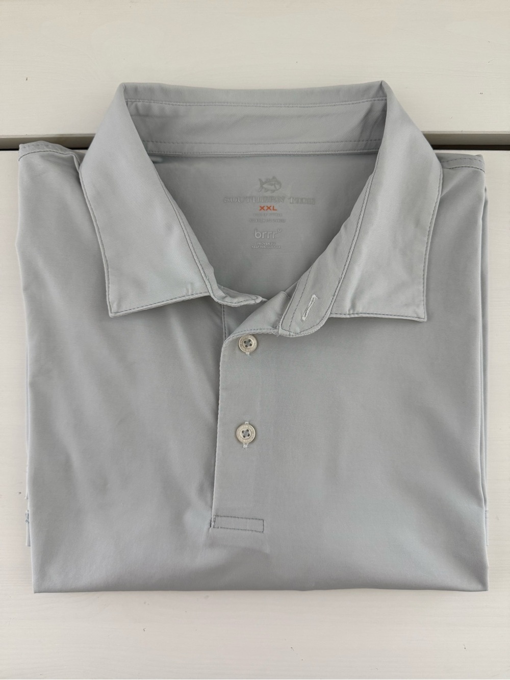 Southern Tide Brrr Polo Shirt XXL Gray Performance Golf Shirt